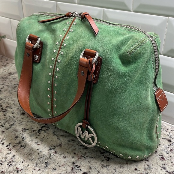 Michael Kors Studded Astor Large Satchel GUC - Picture 3 of 12